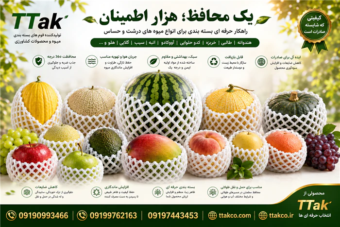 فوم-بسته‌بندی-میوه؛-محافظی-سبک-برای-حمل-ایمن